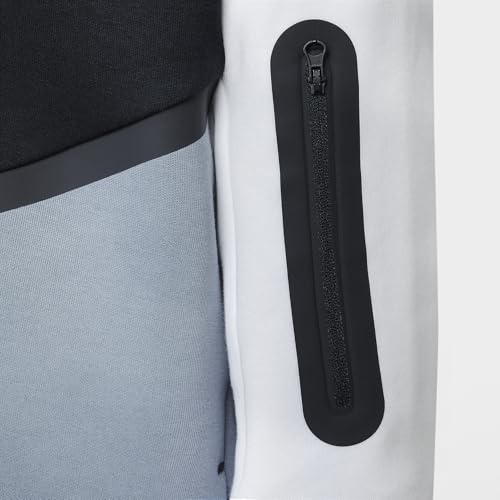 Nike Sportswear Tech Fleece Big Kids' Full-Zip Hoodie (HV5867-065, Cool Grey/Black/White/Metallic Gold) Size Small3