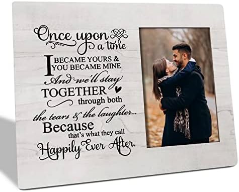 HALUOSI I Love You Gifts for Her Him, Romantic Valentine's Gifts for Girlfriend Boyfriend Husband Wife, Picture Frame Couples Gifts, Well Stay Together Through Both The Tears & The Laughter