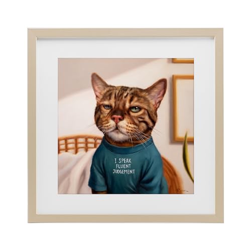 Cadre Cattitude Stupell Industries pour décorer un salon de style moderne