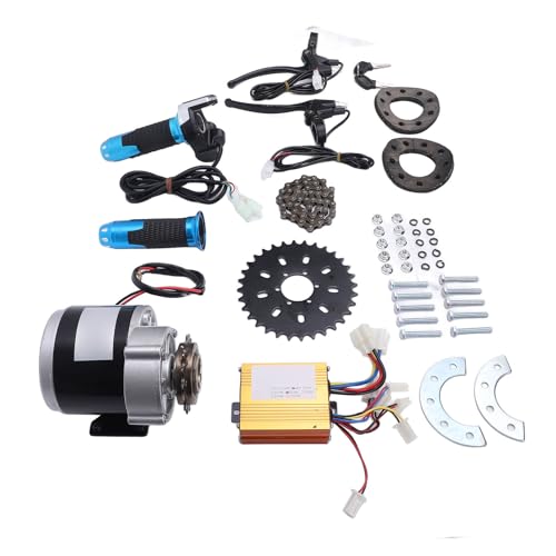 350W 16T Electric Scooters Cycles Motor Kit, Forward Reverse Rotation Brushed Gear Motor for Mini Motorcycles