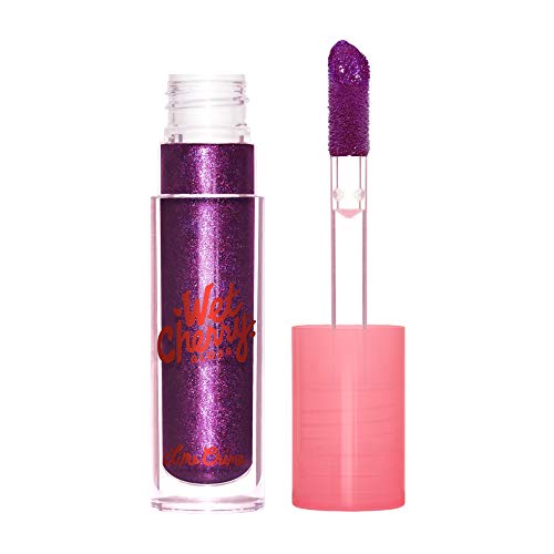 Lime Crime Wet Cherry Lip Gloss, Poison - Boysenberry Sparkle - High Shine, Non-Sticky Gloss - Cherry Scent - Lightweight Ultra Glossy Sheen - Won't Bleed or Crease - Vegan - 0.1 fl oz