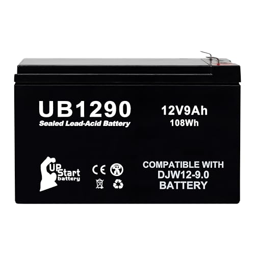 12V 9Ah UPS for Leoch DJW12-9.0 12V9.0Ah Battery Replacement - Compatible with Leoch DJW12-9.0 T2 Battery Surge Protector Backup 12 Volt 9 Amp Rechargeable Sealed Lead Acid SLA AGM