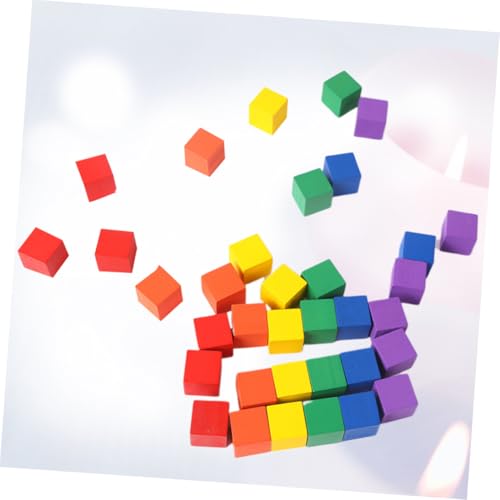 Petit cube carré bois aide pédagogique pour tri et calcul - 2