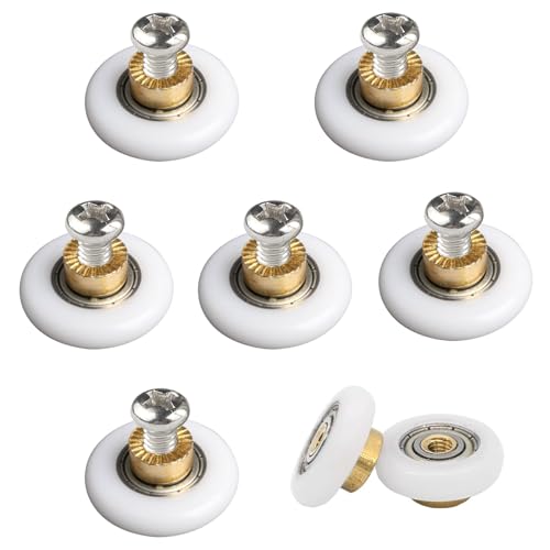 Sctmda Ruedas para Puerta de Ducha 6 Piezas Ruedas de Repuesto para Puerta de Ducha Correderas para Puerta Corredera de Cristal Baño Ruedas de Ducha para Piezas de Repuesto de Baño 20mm