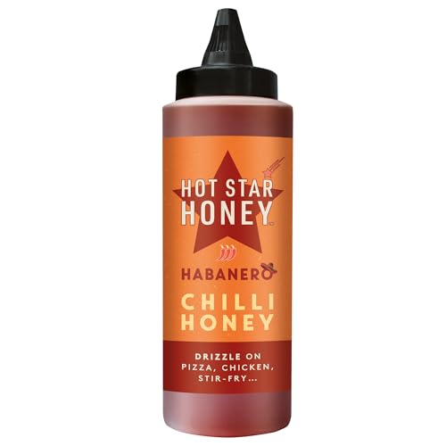 Hot Star Honey Habanero Chilli Honey - Sweet Hot Honey Sauce - 325g