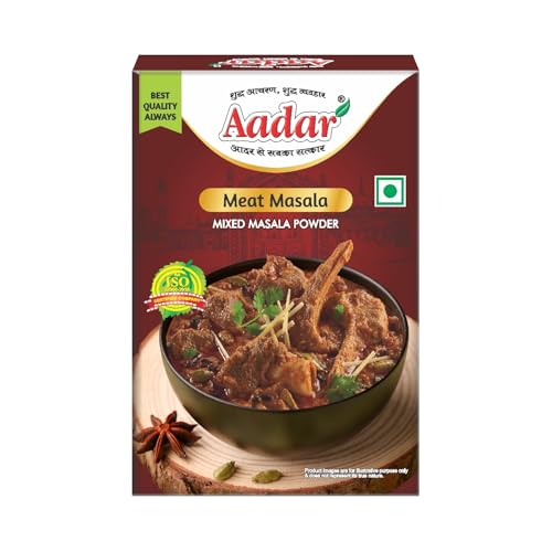 Image of Aadar Meat Masala + Garam Masala Gold 50g (Pack of 2) - Aromatic Indian Spice Mix and Perfect for Traditional Meat Curry Cooking