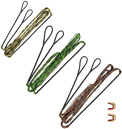 Deerseeker Archery Bowstring Set with 2 Nocking Points Dacron Recurve Bow String Replacement 12, 14, 16 Strands for Traditional Longbow Bow Shooting 48-70 inches Deerseeker Archery Bowstring Set with 2 Nocking Points Dacron Recurve Bow String Replacement 12, 14, 16 Strands for Traditional Longbow Bow Shooting 48-70 inches