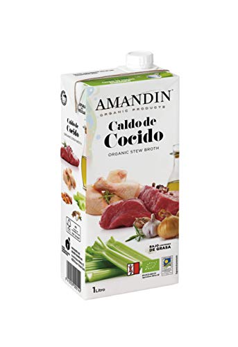 Amandin Caldo de Cocido - Paquete de 6 x 1000 ml - Total: 6000 ml Cover