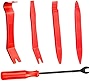 Fehlot 5 Pack Car Interior Repair Removal Tool Kit,Car Panel Door Window Audio Trim Tool Kit -Suitable for Door Clips and Audio Dashboard (Red)