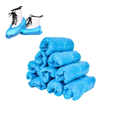 MultiCare Cubiertas de Zapatos Desechables Botas duraderas Cubiertas ecológicas para Interiores Cubiertas de Zapatos para hospitales, Lugares de Trabajo y alfombras para Interiores, 50 Pares, Azul