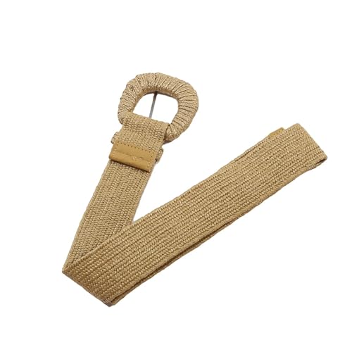 Retro Women Summer Pin Buckle Belts Fashion Female Braided Wide Woven Elastic PP Girls Waistband for fashion