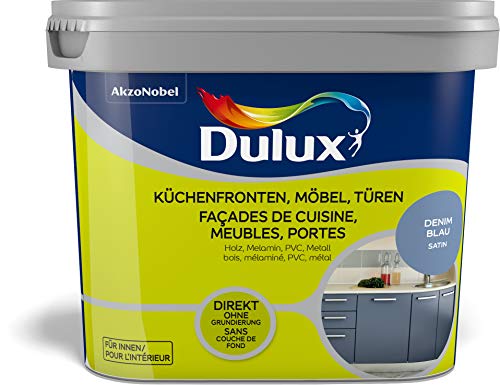 Dulux up Renovierungsfarbe Küchenmöbel, Türen, Möbel, seidenmatt, Farbe Denimblue 2L, 5280676, Denim Blue