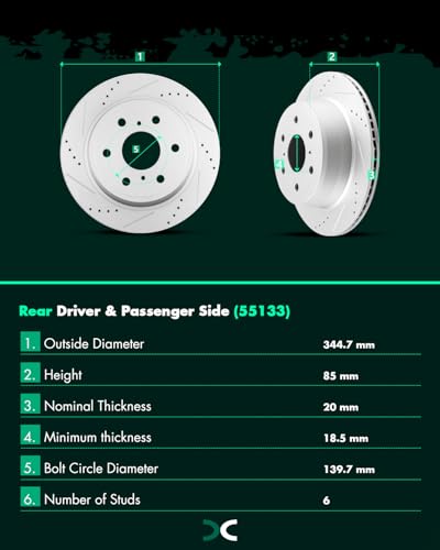 Image of SCITOO Brake Kits Front Rear Brake Rotors Brake Pad:55097;55133;D1092;D1194