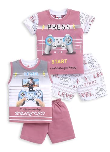 Image of Mars Infiniti Pure Cotton T-shirt and Shorts Set for Kids