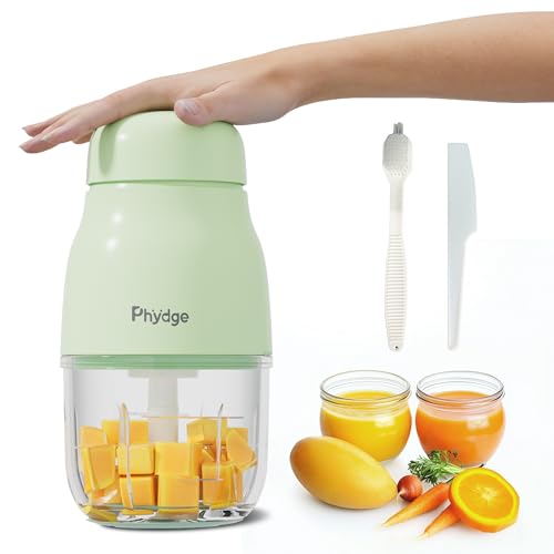 Baby Food Maker, Green Baby Food Blender, 10oz Baby Food Puree Maker, Food Processor for Baby Food Fruit Vegetable Meat, 10-Second Quick Soft Food Prep for Baby