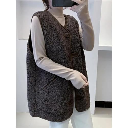 Chaleco térmico invierno mujer ropa abrigo sin mangas forro polar cálido y grueso 2