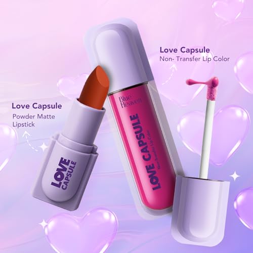 Image of Blue Heaven Love Capsule Non Transfer Lip Colour | Intense Color Payoff | Long Lasting | One Swipe Formula | Liquid lipstick Waterproof & Smudge Proof | Light Brew, 5ml
