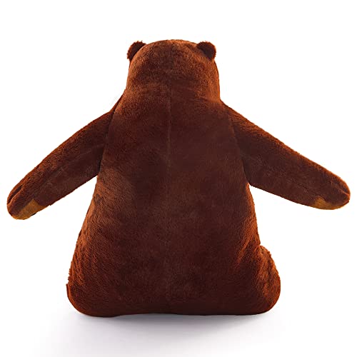 Snowolf Djungelskog Bear Giant Simulation 100 Cm Bear Toy Stuffed Animal Plush Doll Huge Cuddly Dark Brown Teddy Bear For Home Decoration Valentine'S Birthday Gift thumb #2