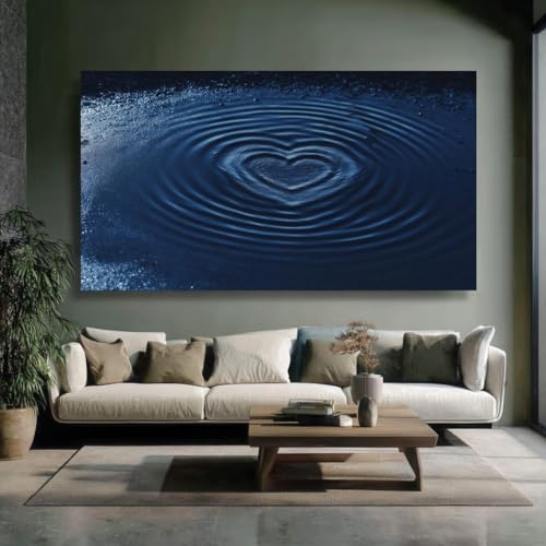 Toile vagues bleues XINBAO 30x50 cm, tableau abstrait moderne pour décoration murale