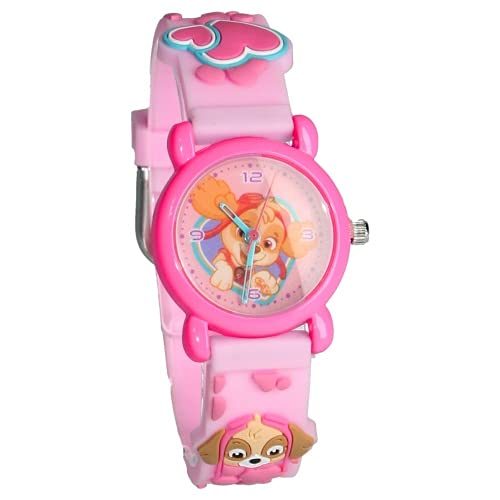 Montre analogique pour Enfant Fille avec Aiguilles Pat Patrouille- Rose - Paw Patrol Cover