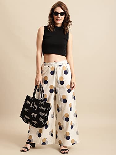 Image of Pistaa's Women's Regular Fit High Rise Palazzo