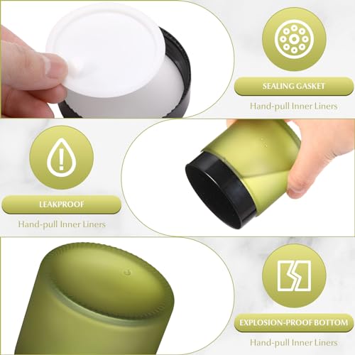 Image of Norme 24 Pcs 4 oz Glass Jars with Lids Cosmetic Jars, Pea Green