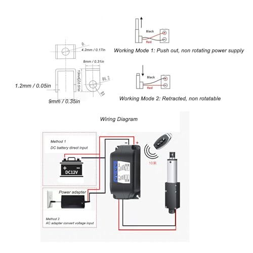 Ausla Attuatore Lineare Elettrico, 24V, 150N di Spinta, 50mm Corsa, 4mm/s Velocità, 3W, Mini Attuatore per Applicazioni Mediche e Macchinari Industriali e Agricoli