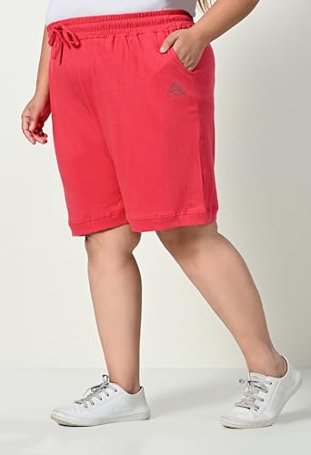 Image of Women's Plus Size Bermunda Shorts | Knee Length Cotton Short | Half Pants for Womens