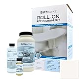 Bathworks Roll-On Refinishing Kit - 22 fl oz, High Gloss Biscuit, Professional-Grade DIY Coating with Tools Included - Durable Non-Yellowing Finish for Bathtubs, Tile, Sinks & Showers
