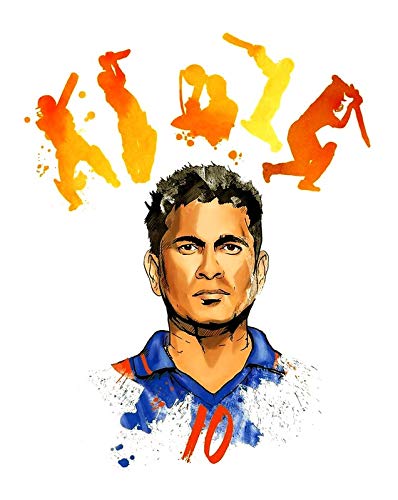 DivineDesigns™ Sachin Tendulkar Shots Sticker | Wall Sticker for Living Room/Bedroom/Office and All Decorative Stickers-image-3