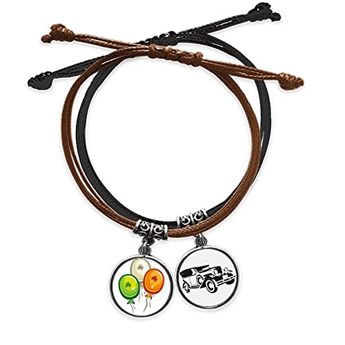 Bracelet corde et cuir trèfle de la St. Patrick, le cadeau idéal