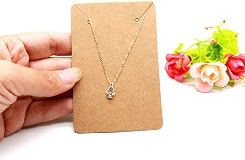 100 PCS Earring Display Cards, 50 PCS Self Adhesive Sealing Bags, 50 PCS Earring Cards Brown Earring Packaging Card Necklace Display Card Kraft Earring Holder Card Jewelry Cardboard Earring Tags