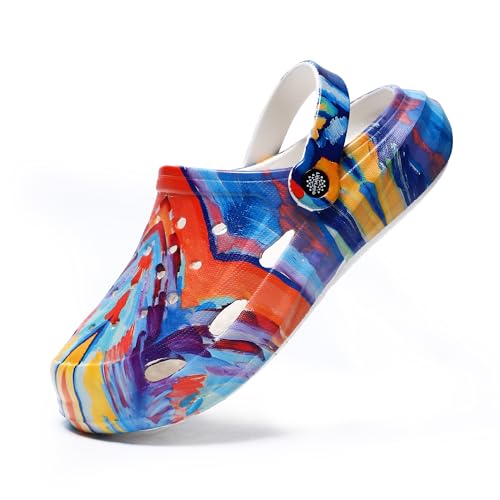 Image of Kids Boys Girls Classic Camo Garden Clogs & Mules | Lightweight Summer Shoes - Quick-Dry Non-Slip Beach Clogs