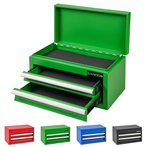 Mini Metal Tool Chest with 2 Drawers