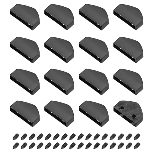 Embout de boucle de ceinture en métal 19mm noir uxcell lot de 16 avec vis pour loisirs créatifs