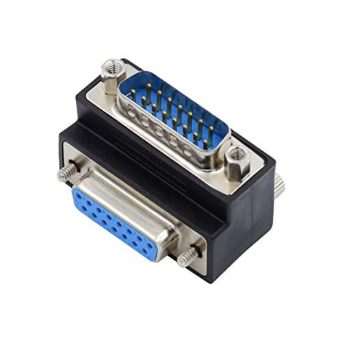 Adaptador extensión DB15Pin macho a hembra ángulo arriba miniatura 7