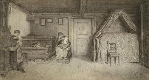 Impression Sur Toile Scène de famille d'Albert pour créer un salon chaleureux et élégant