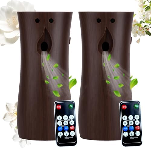 Automatic Air Freshener Spray Dispenser (2-pack), Wall Mounted or Freestanding Sprayer Holder, Multiple Time Settings, Commercial and Home Use in
