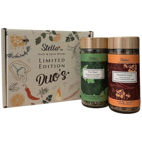 Stella Duo's The Daily and Honey'd Heat – Gourmet Seasoning Gift Set | All-Natural, Gluten-Free, Vegan-Friendly, Made in the USA, Kosher Cover