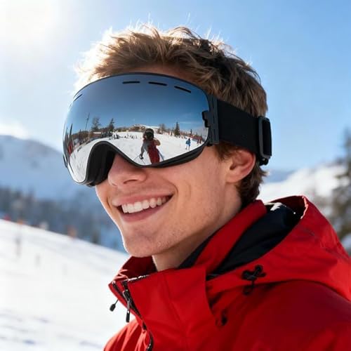 Lunettes de neige double couche pour éliminer la buée en ski