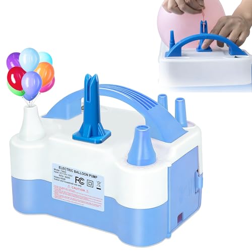 Sumekar Electric Balloon Pump Pump Electric New Fast Balloon Tying Tool Suitable for Party Decoration Birthday Celebrations Wedding Events Blue&White