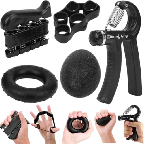 Genérico Kit de 5 Peças para Fortalecimento das Mãos, Dedos, Punhos e Exercícios de Fisioterapia
