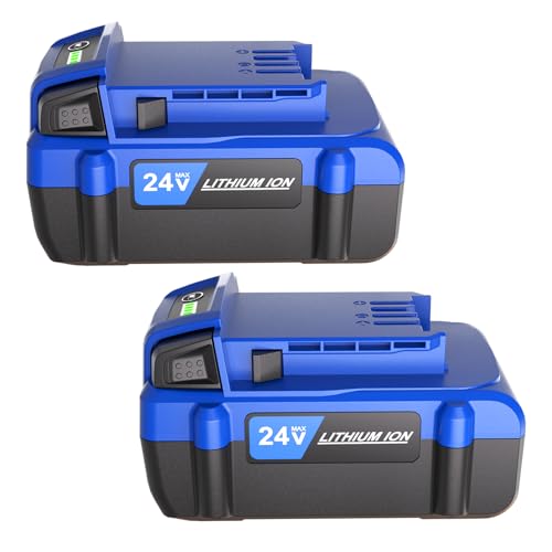 6.0Ah Lithium-ion Replacement for Kobalt 24V Battery KB624-03 KB524-03 KB424-03 KB224-03 KB124-03 Compatible for Kobalt 24-Volt Max Cordless Tool, 2 Packs
