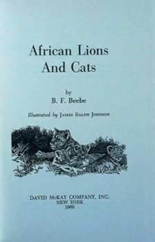Hardcover African lions and cats, Book