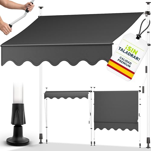 Tillvex Toldo Manual portátil de balcón