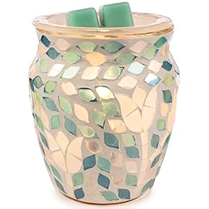 Scentsationals Wax Melt Warmer, for Scented Wax Melts – Mosaic Collection Garden Delight – Fragrance Cubes and Tarts