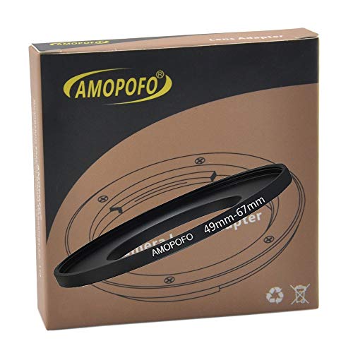 Anillo Adaptador de Filtro de 49mm hasta 67mm(de Metal), de Objetivo de cámara con Rosca de Filtro de 49mm a Anillo de Filtro de 67mm.