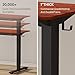 FLEXISPOT EN1 Whole-Piece Standing Desk 40x24 Electric Adjustable Height Small Desk Heavy Duty Steel Stand Up Desk (EBlack Frame+Mahogany Top, 2 Packages)