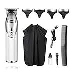 Kemei 0mm Baldheaded Hair Clippers for Men Professional Cordless Hair Trimmer Beard Trimmer with T Blade Zero Gapped Rechargeable Grooming Kit, KM-i32