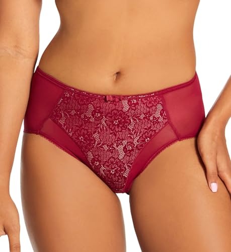 Image of Berlei Beauty Lace Deep Brief Burgundy S